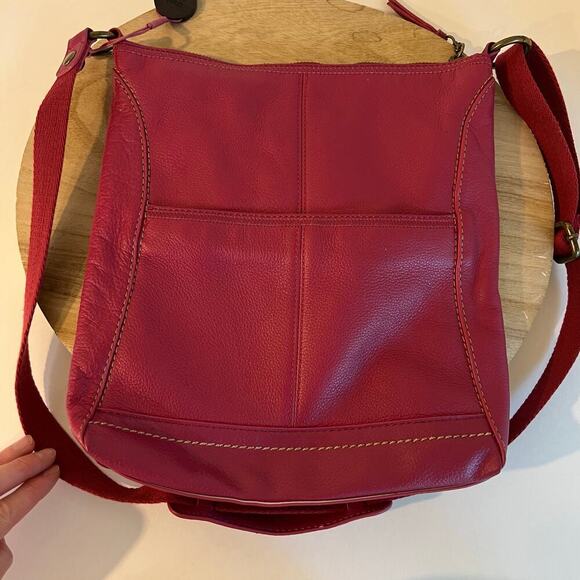 The Sak Lucia Pink Genuine Leather Medium Crossbody Bag - Picture 8 of 13